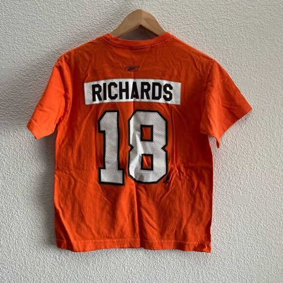 Mike Richards Philadelphia Flyers Hockey NHL Reebok T-Shirt Youth Large - Picture 1 of 3